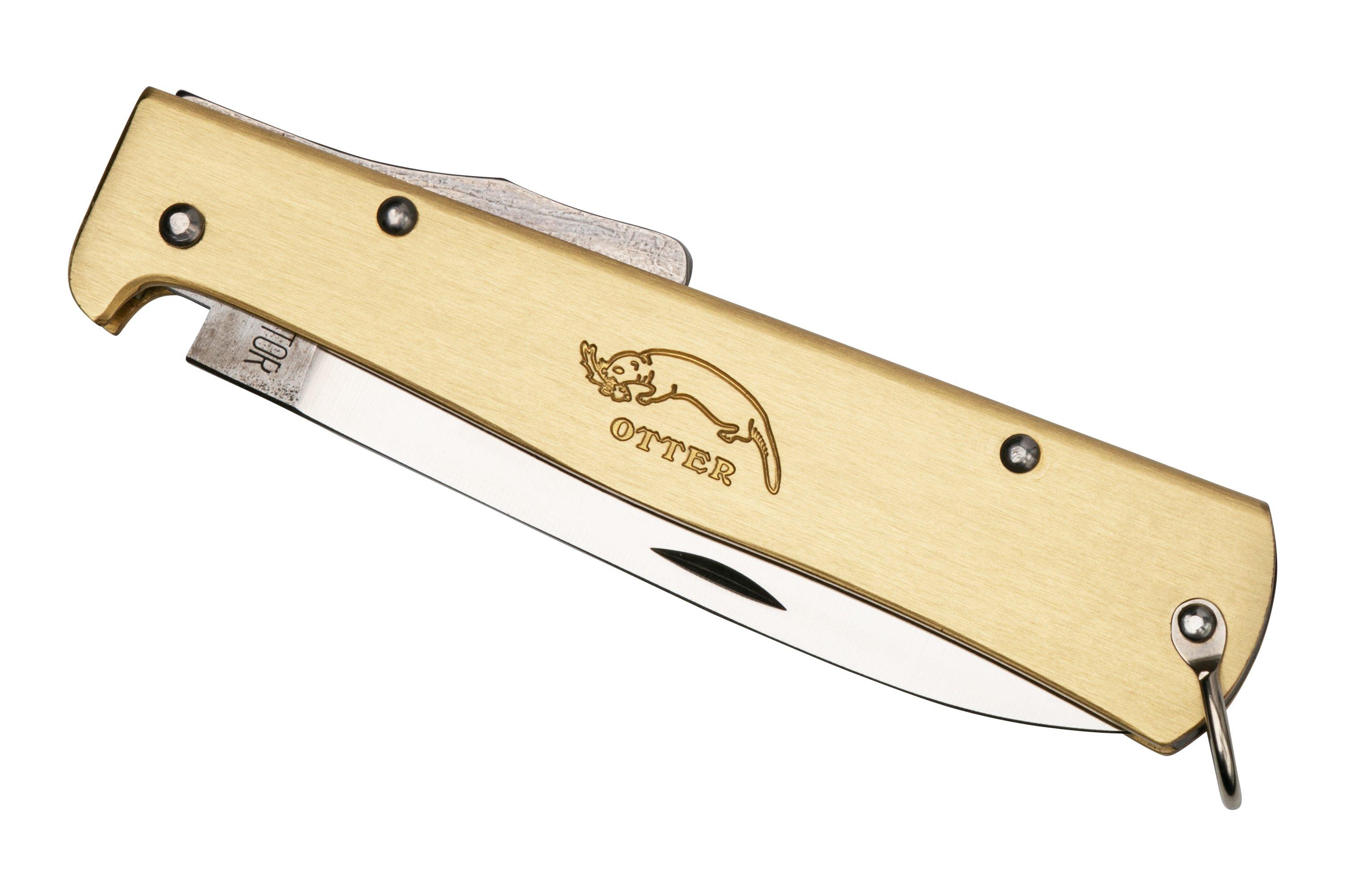 Otter Mercator 10736 RG Large Brass Carbon Pocket clip, pocket knife