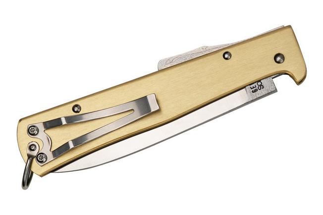 Otter Mercator 10-736 RG Large Brass Carbon Pocket clip, pocket knife