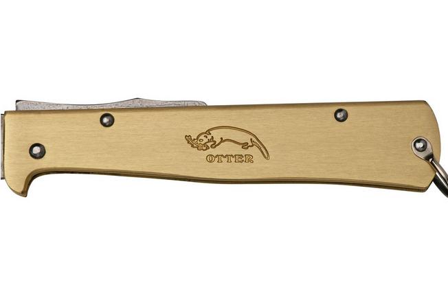 Otter Mercator 10-736 RG Large Brass Carbon Pocket clip, pocket knife