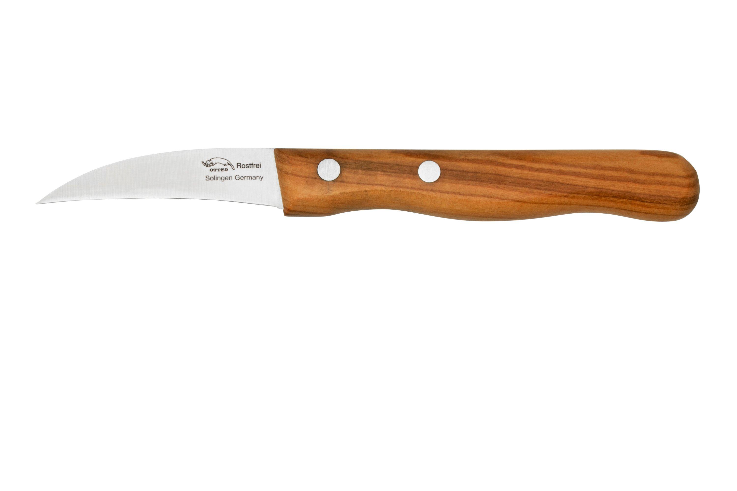 Otter Paring Knife 1011 OL Curved Stainless Olive, paring knife