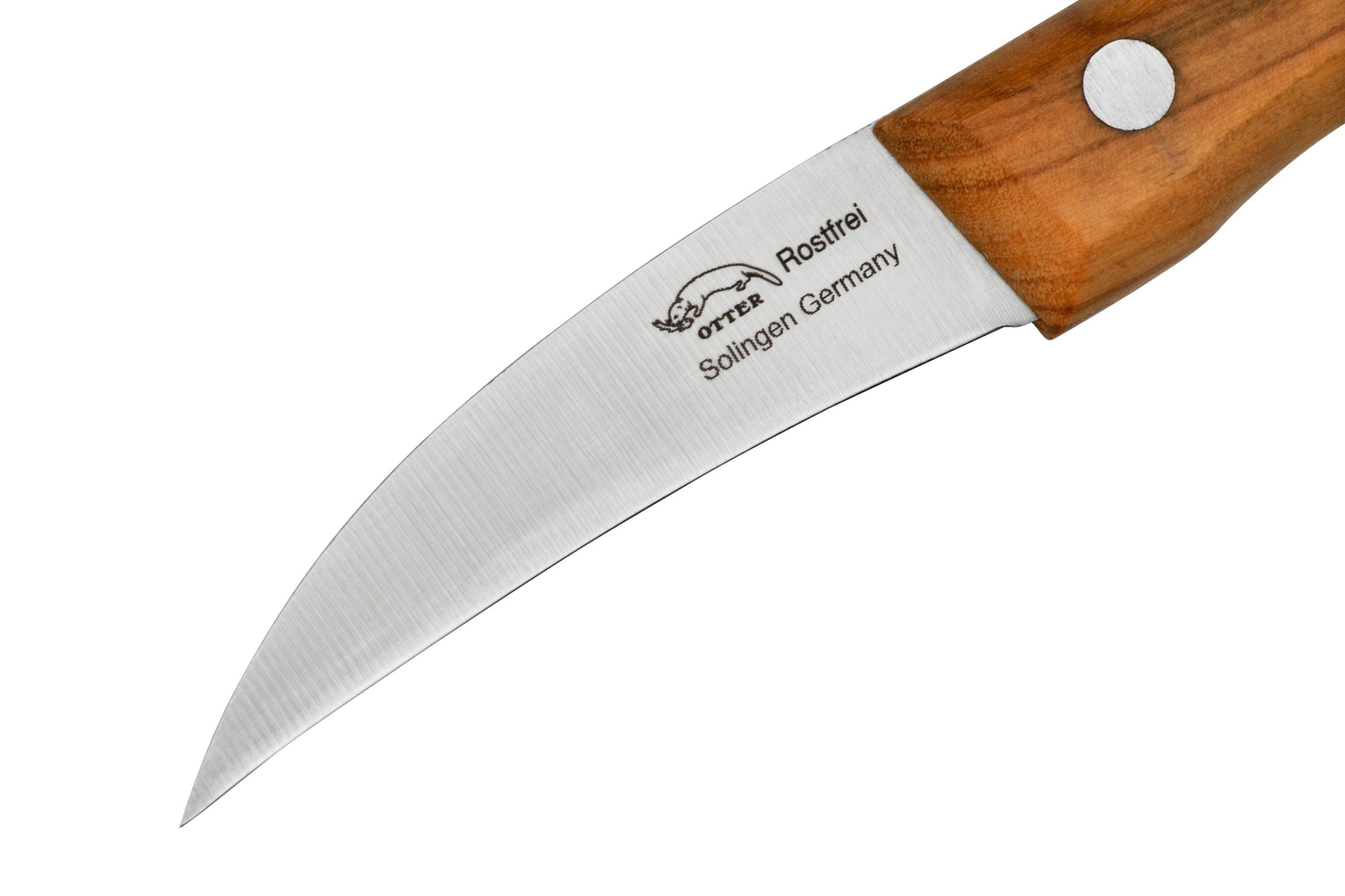 Otter Paring Knife 1011 OL Curved Stainless Olive, paring knife