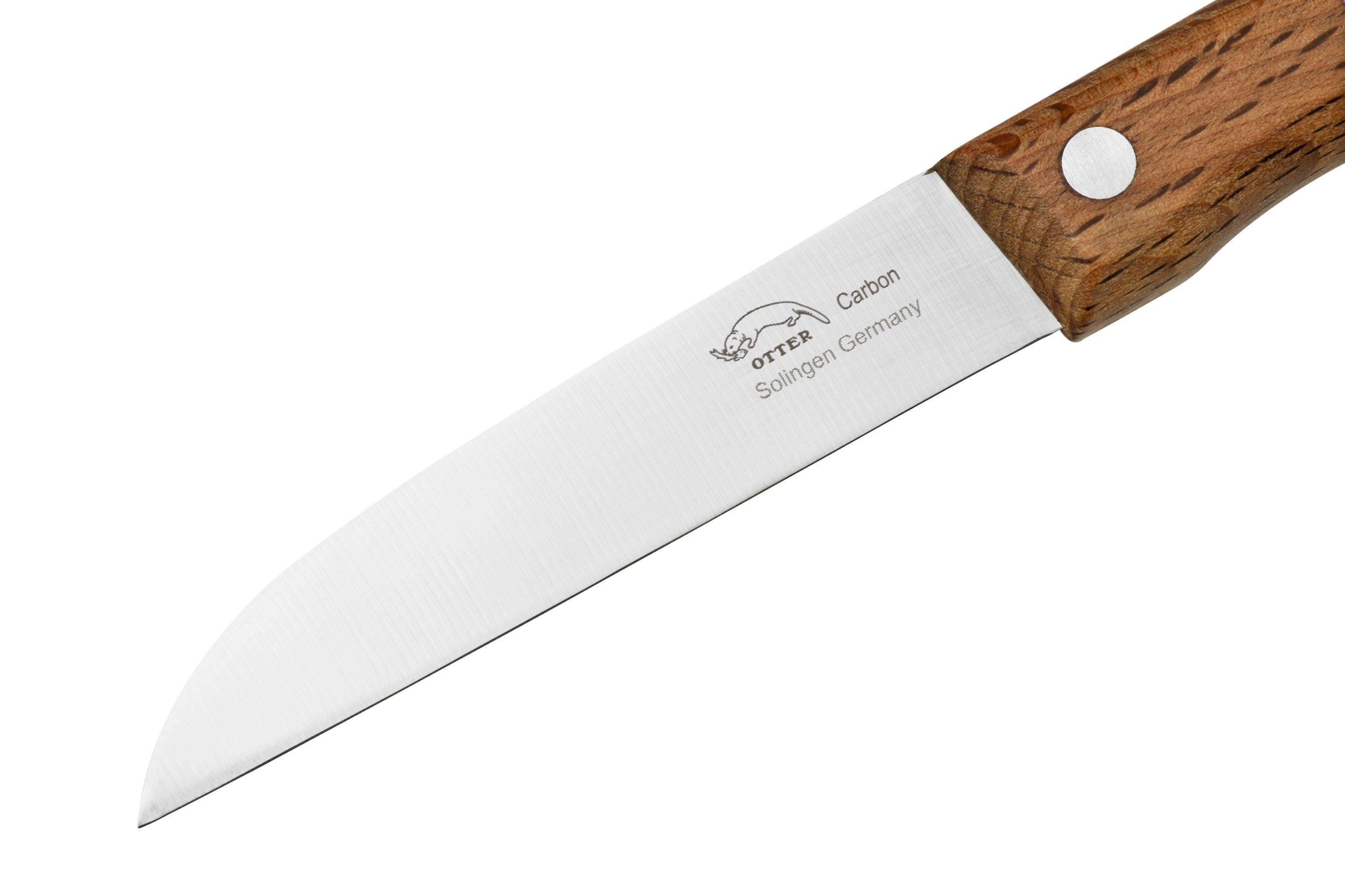 Otter Paring Knife 1020 Straight Carbon Beech, Schälmesser Günstiger