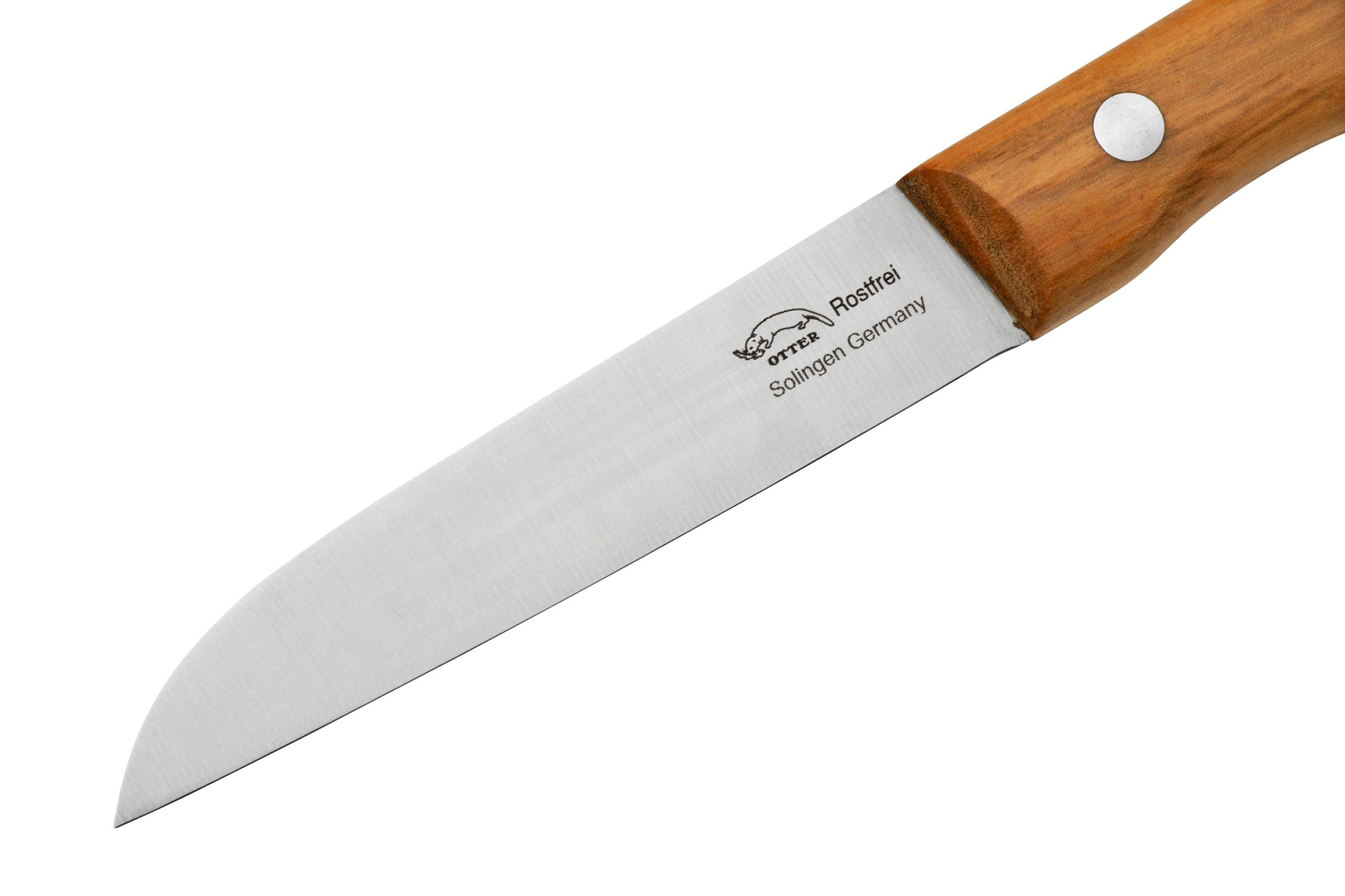 Otter Paring Knife 1021 OL Straight Strainless Olive, paring knife