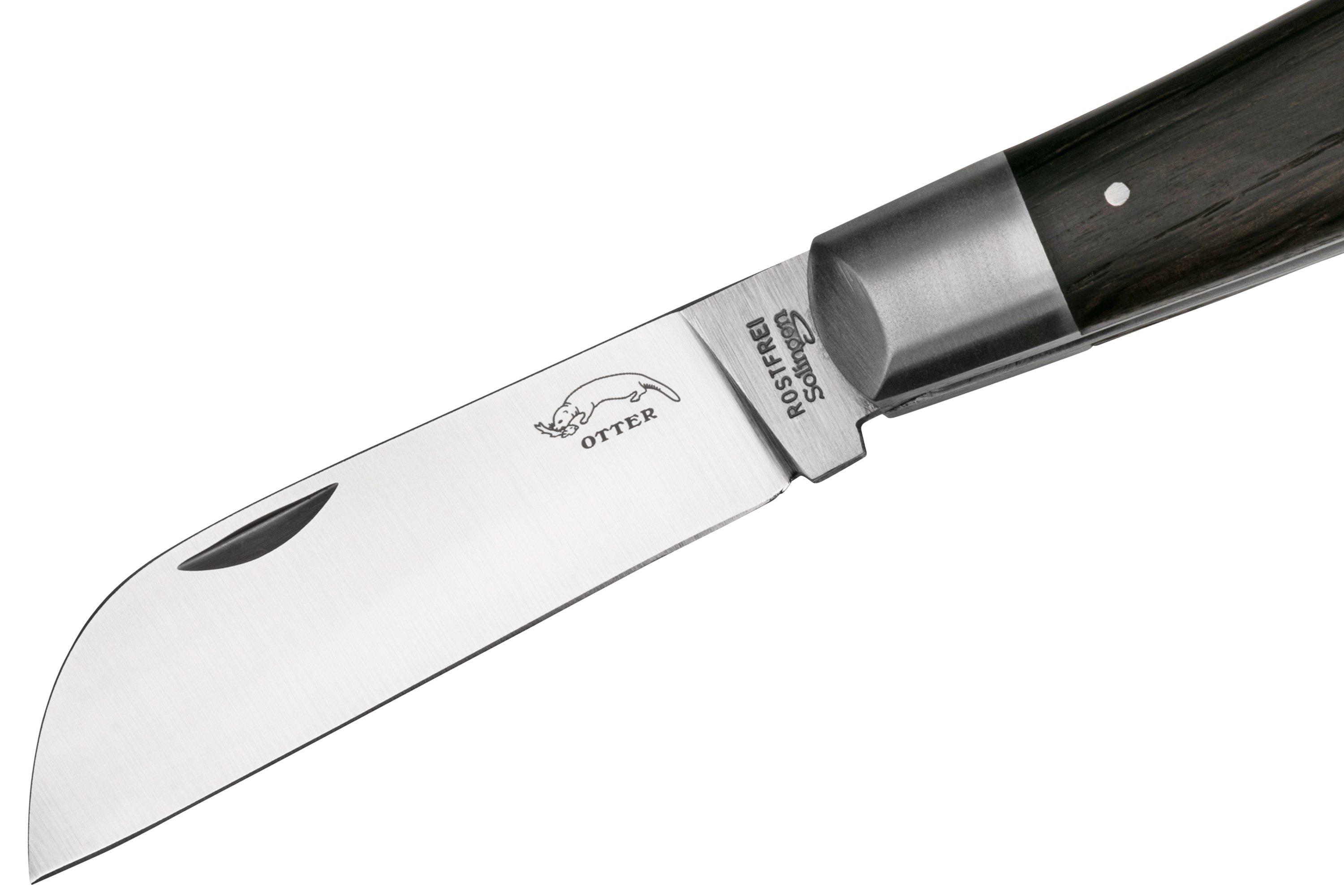 Otter Anchor Knife 172 R.m.L Large Stainless, Smoked Oak, Stainless