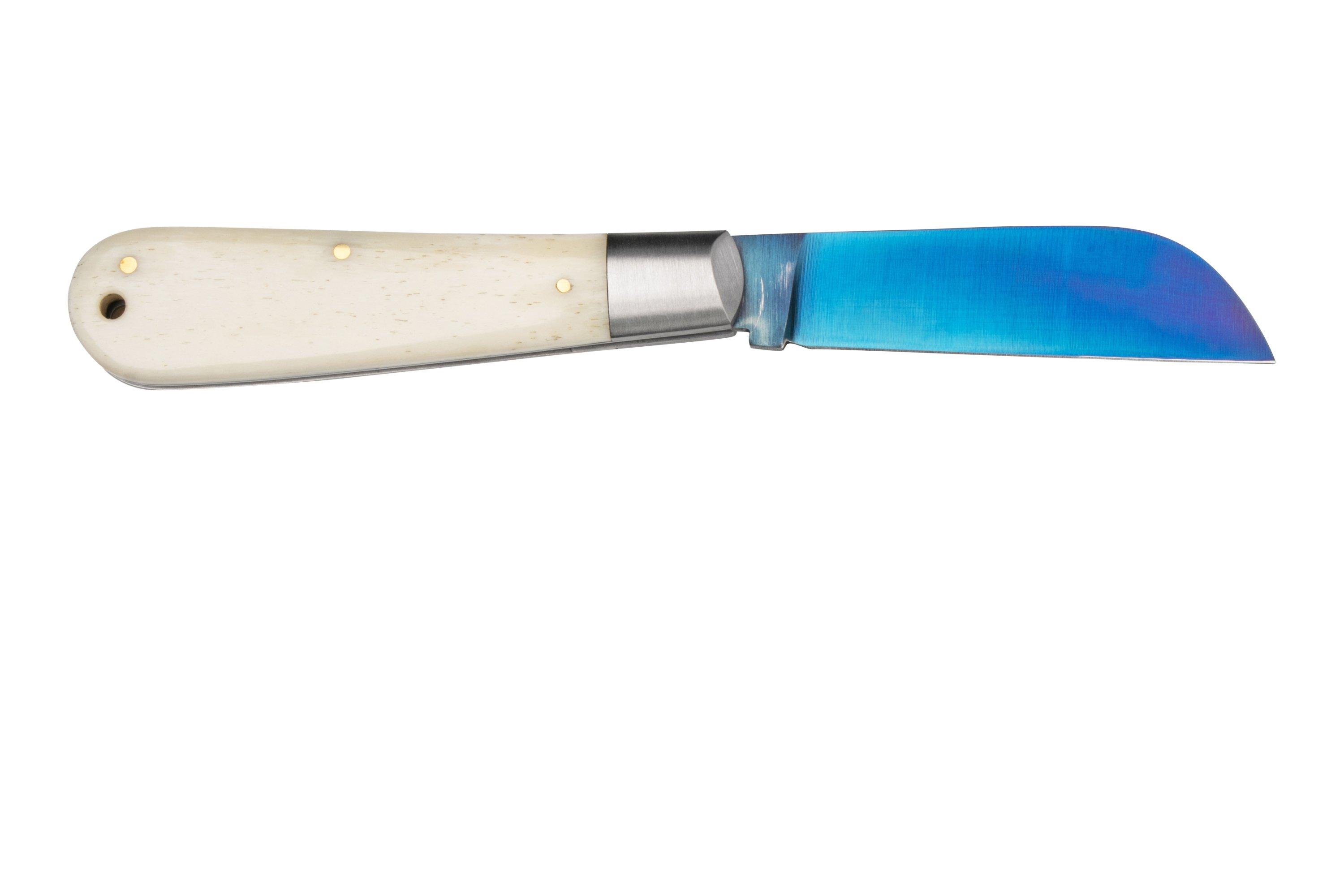 Otter Anchor Knife 173 KN m.L Large Blue Carbon, Bone, Brass Anchor ...