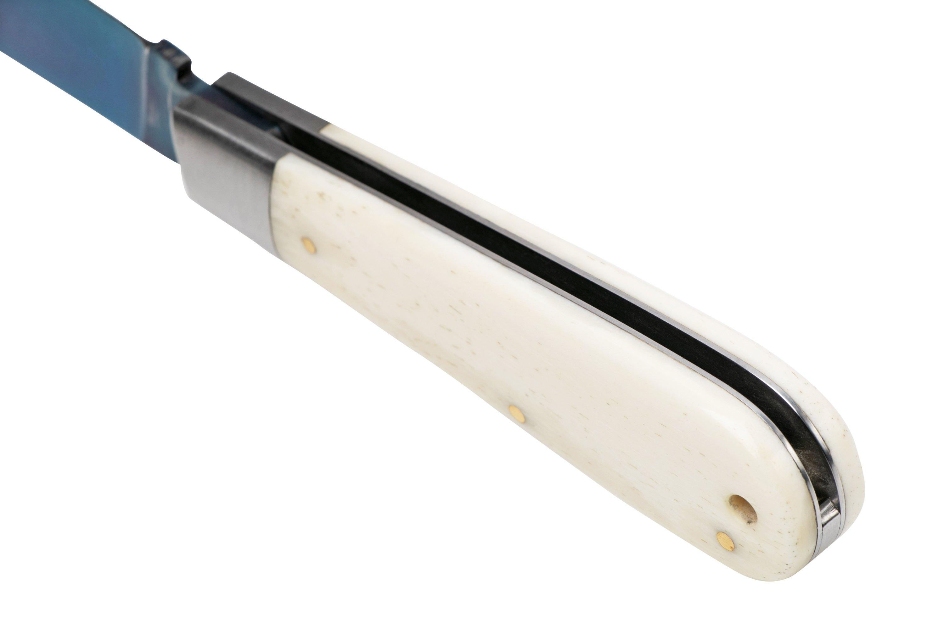 Otter Anchor Knife 173 KN m.L Large Blue Carbon, Bone, Brass Anchor ...