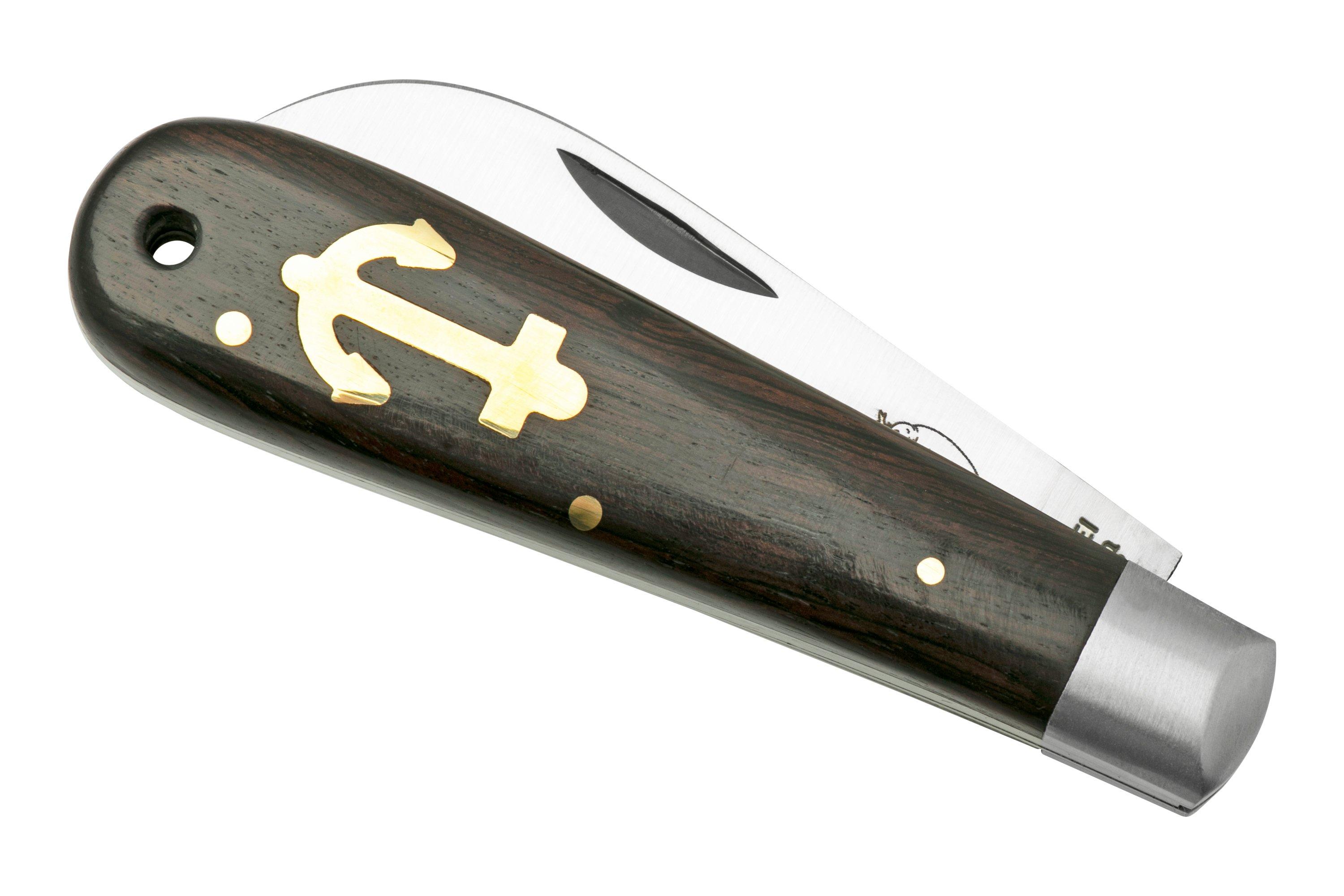 Otter Anchor Knife 174 R ML Small Stainless, Grenadilla Brass Anchor,  pocket knife