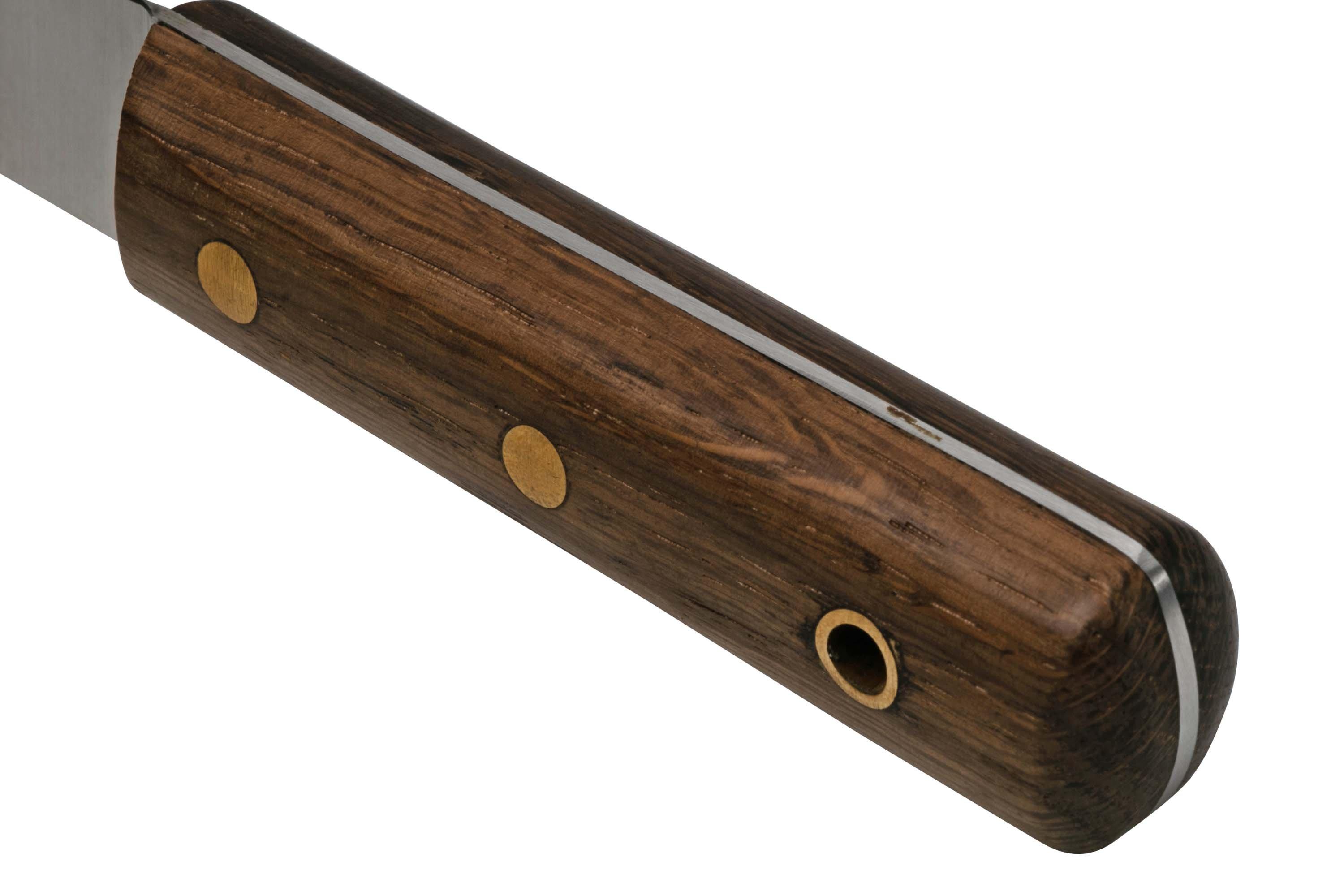 Otter Sailor and Boat Knife 901R, Stainless, Smoked Oak, Leather Sheath