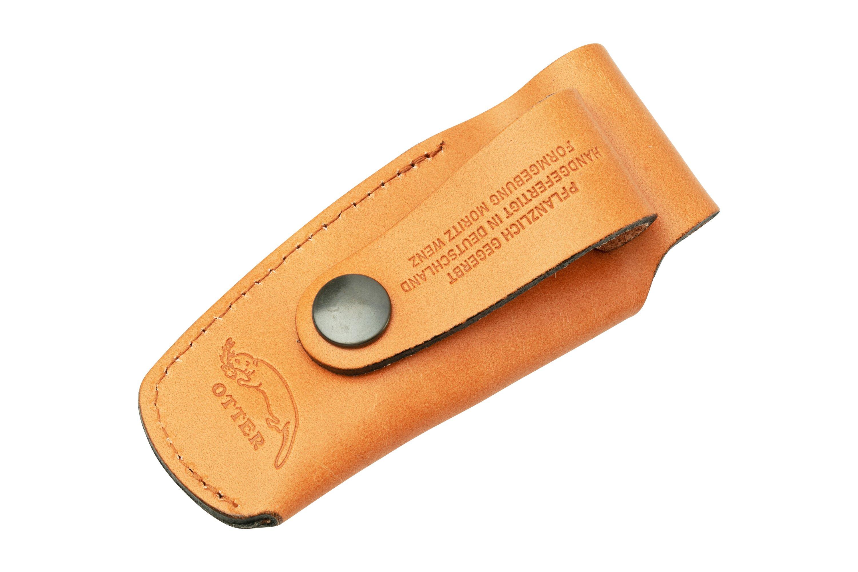 Otter Large Leather Holster MH A NA, Natural, Anchor Logo, sheath