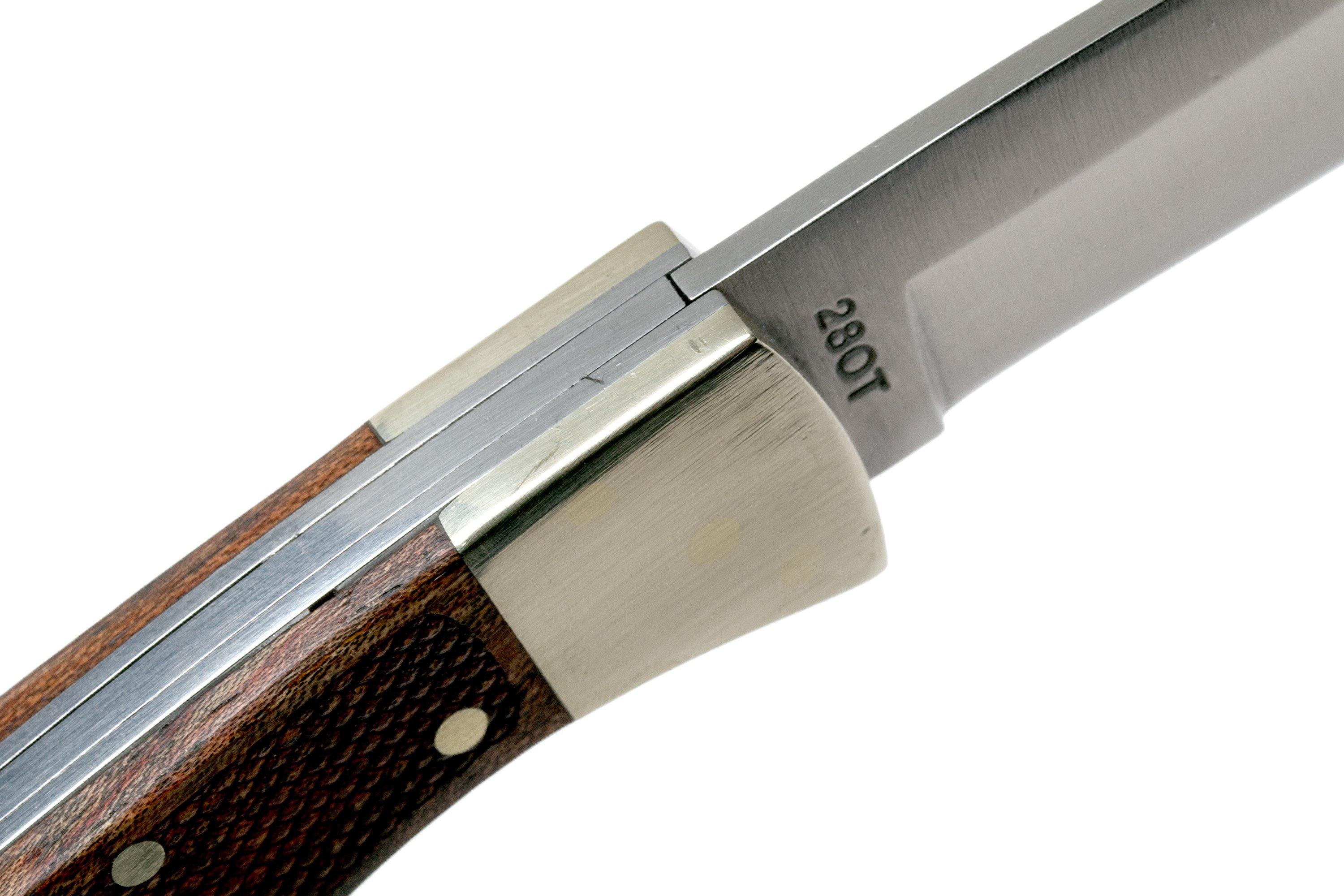 Old Timer Lockback 28OT pocket knife, with leather sheath