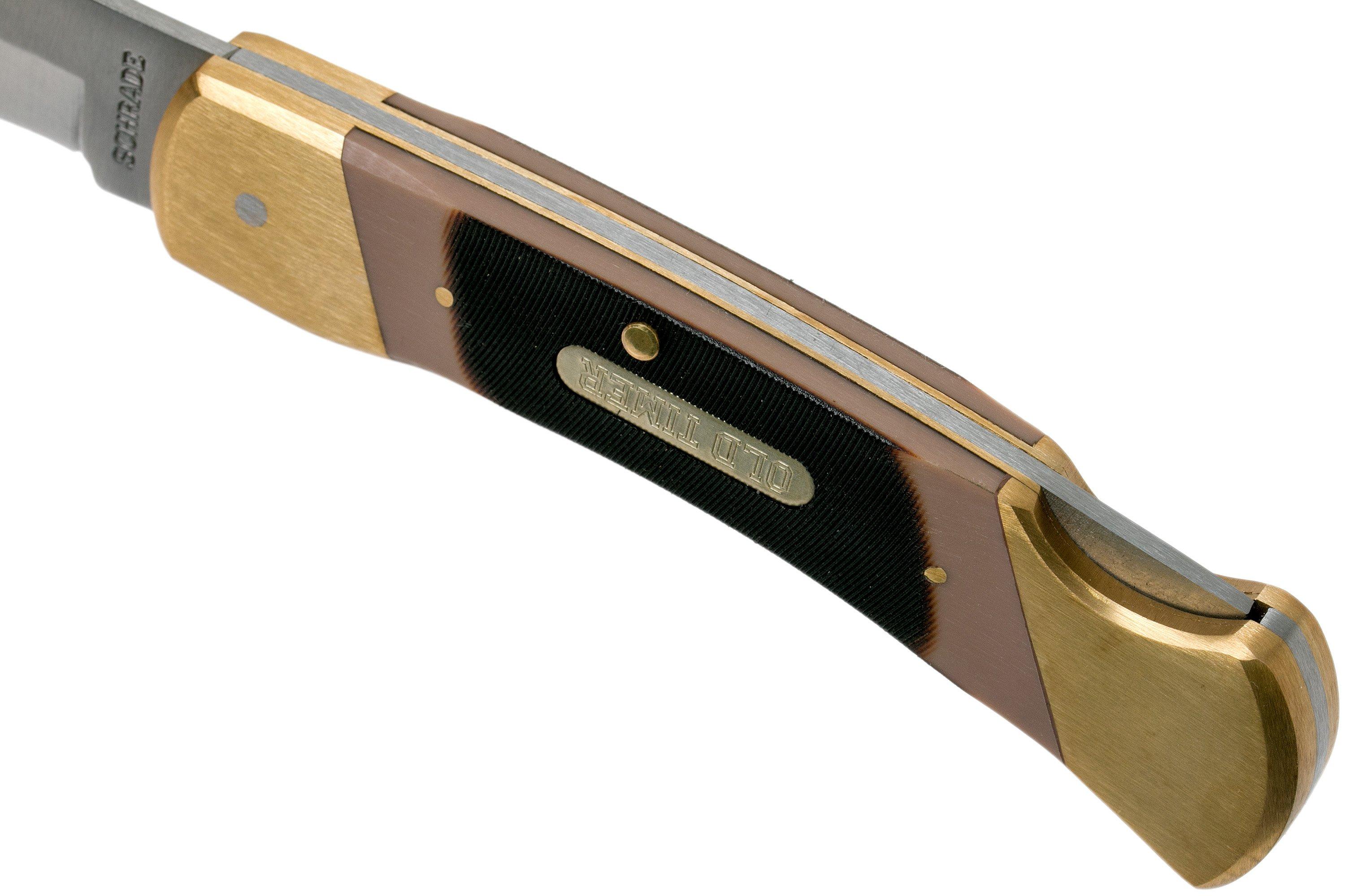 Old Timer Cave Bear 7OT pocket knife, with leather sheath