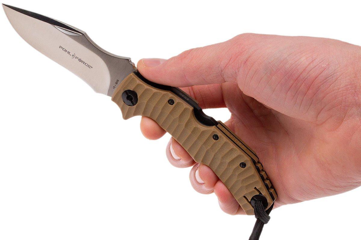 Pohl Force Bravo One Outdoor Gen 3 1056, plain edge, desert |  Advantageously shopping at Knivesandtools.com