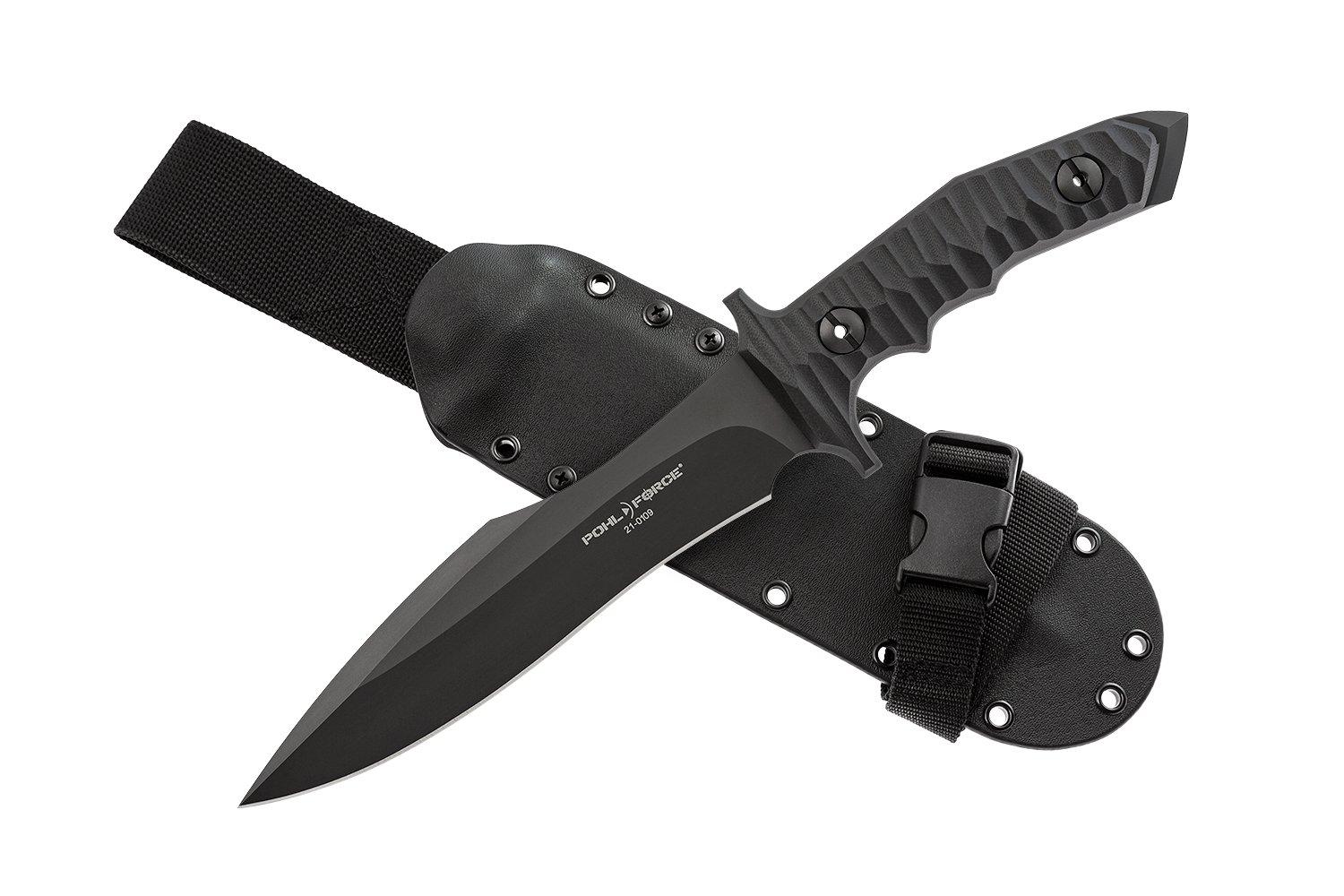 Pohl Force Tactical Nine Black 5015 survival knife, Dietmar Pohl design |  Advantageously shopping at Knivesandtools.com