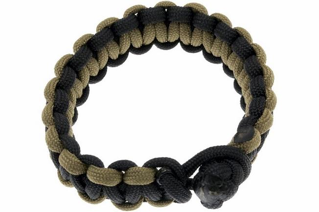 Knivesandtools paracord bracelet cobra wave, coyote brown, inner