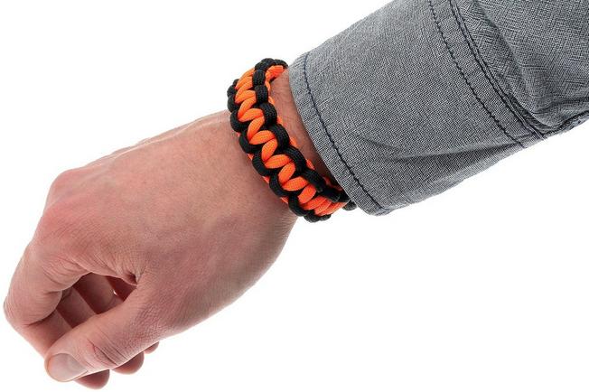 Image for Paracordgirl Cobra Wave bracelet size M, black/neon orange