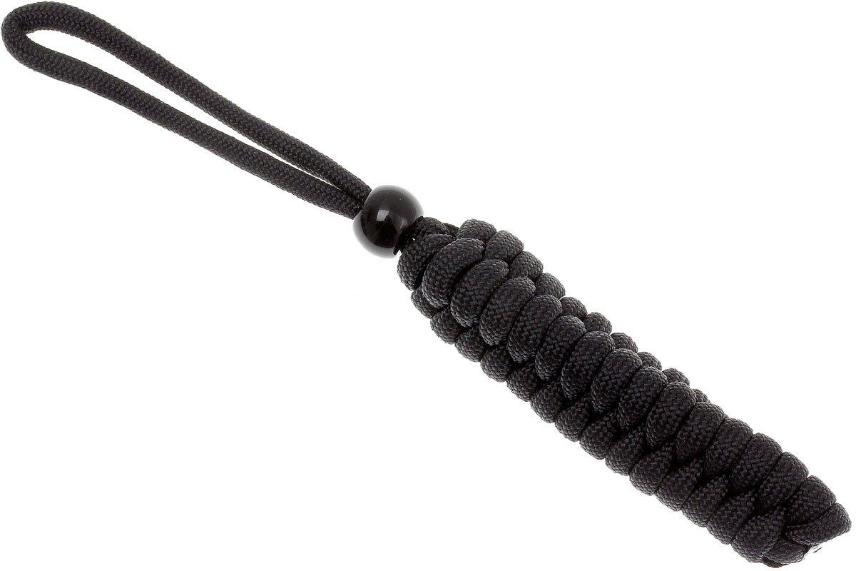 Paracordgirl Grip lanyard, glass bead, black Voordelig kopen bij