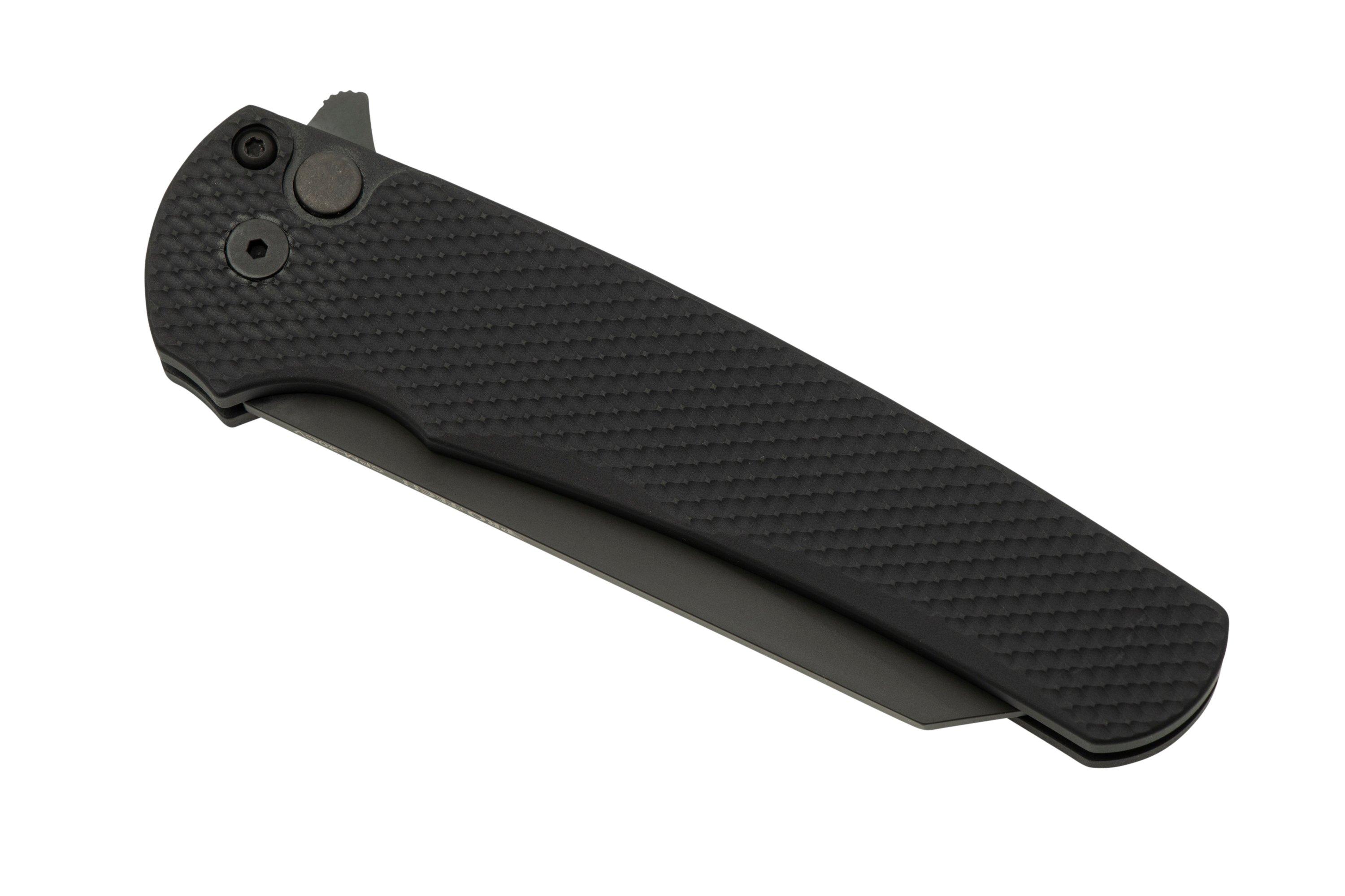 ProTech Malibu 5206 DLC Black 20CV Reverse Tanto, pocket knife