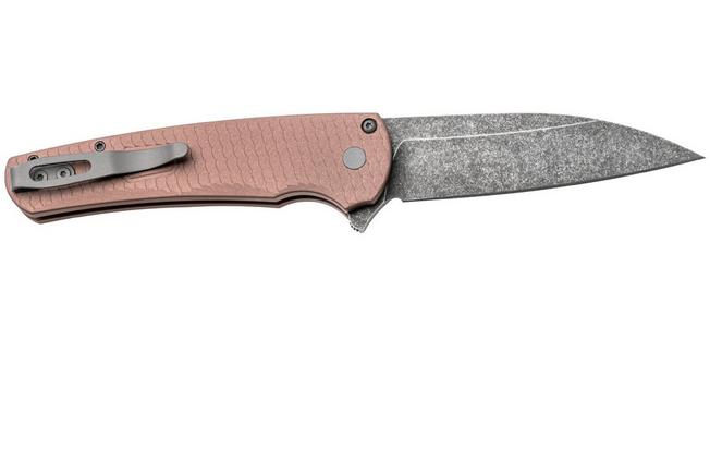 Afbeelding voor Pro-Tech Malibu 5336-LTD AW FDE, Acid Washed CPM MagnaCut Wharncliffe, Champagne Dragon Scale Aluminum, Black Lip Pearl zakmes