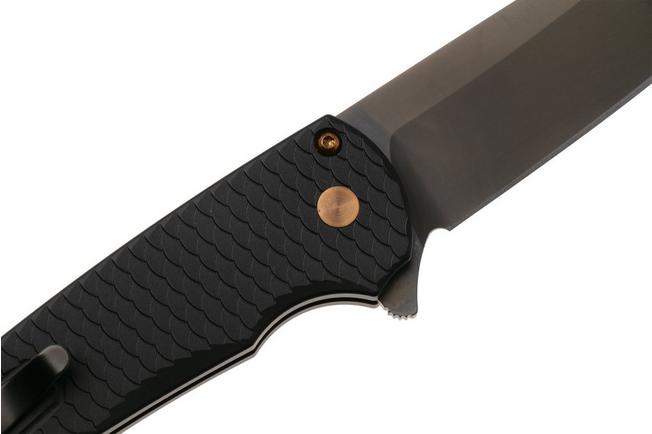 Bild für Pro-Tech Malibu 5336-LTD-SG-RGH, Limited Edition, Smoky Grey DLC CPM MagnaCut Wharncliffe, Dragon Scale Aluminum, Rose Gold Hardware Taschenmesser
