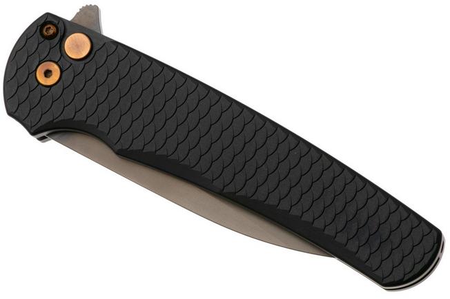 Bild für Pro-Tech Malibu 5336-LTD-SG-RGH, Limited Edition, Smoky Grey DLC CPM MagnaCut Wharncliffe, Dragon Scale Aluminum, Rose Gold Hardware Taschenmesser