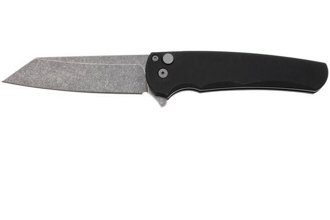 Bild für Pro-Tech Malibu 5401-AW, Acid Wash MagnaCut Reverse Tanto, Black Aluminum, Blasted Hardware Taschenmesser