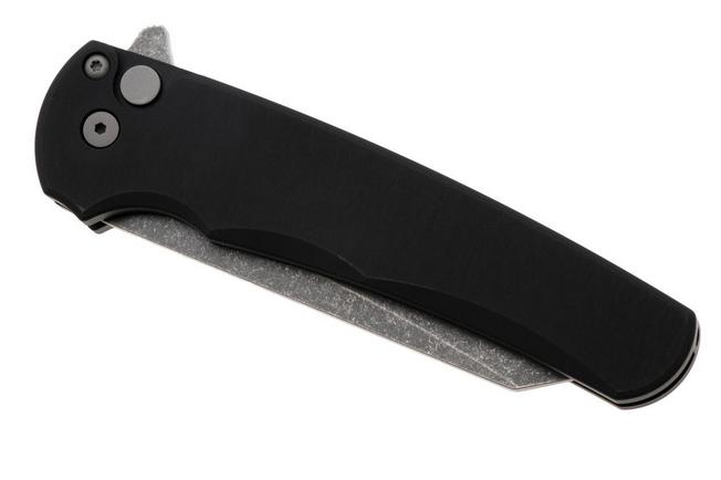 Bild für Pro-Tech Malibu 5401-AW, Acid Wash MagnaCut Reverse Tanto, Black Aluminum, Blasted Hardware Taschenmesser