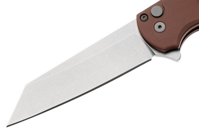 Afbeelding voor Pro-Tech Malibu 5401-FDE Stonewashed MagnaCut Reverse Tanto, Flat Dark Earth Aluminium, Blasted hardware. zakmes