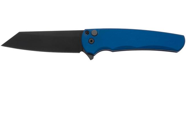 Obraz dla Nóż składany Pro-Tech Malibu 5403-BLUE, DLC MagnaCut Reverse Tanto, Blue Aluminum, Black Hardware