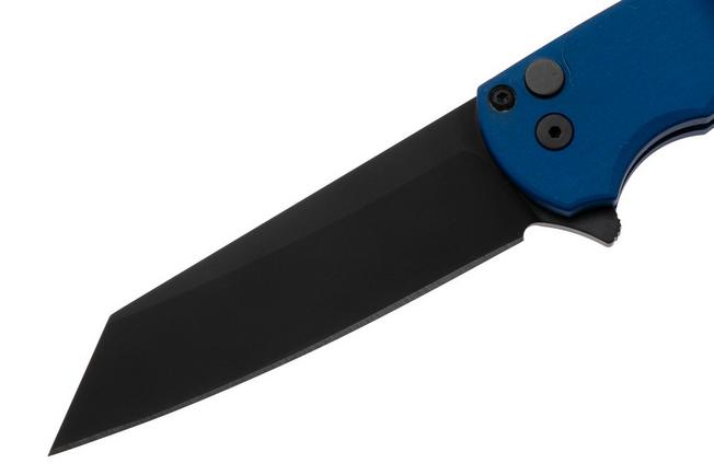 Obraz dla Nóż składany Pro-Tech Malibu 5403-BLUE, DLC MagnaCut Reverse Tanto, Blue Aluminum, Black Hardware