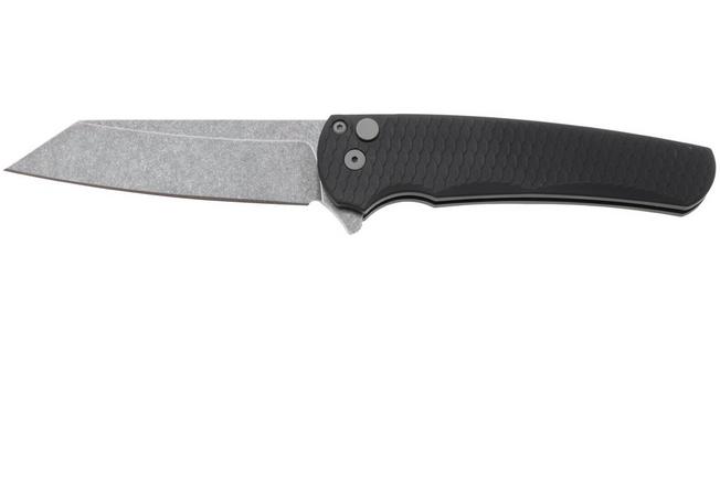Bild für Pro-Tech Malibu 5435-AW, Black Acid Wash CPM MagnaCut Reverse Tanto, Black Aluminum Dragon Scale Taschenmesser