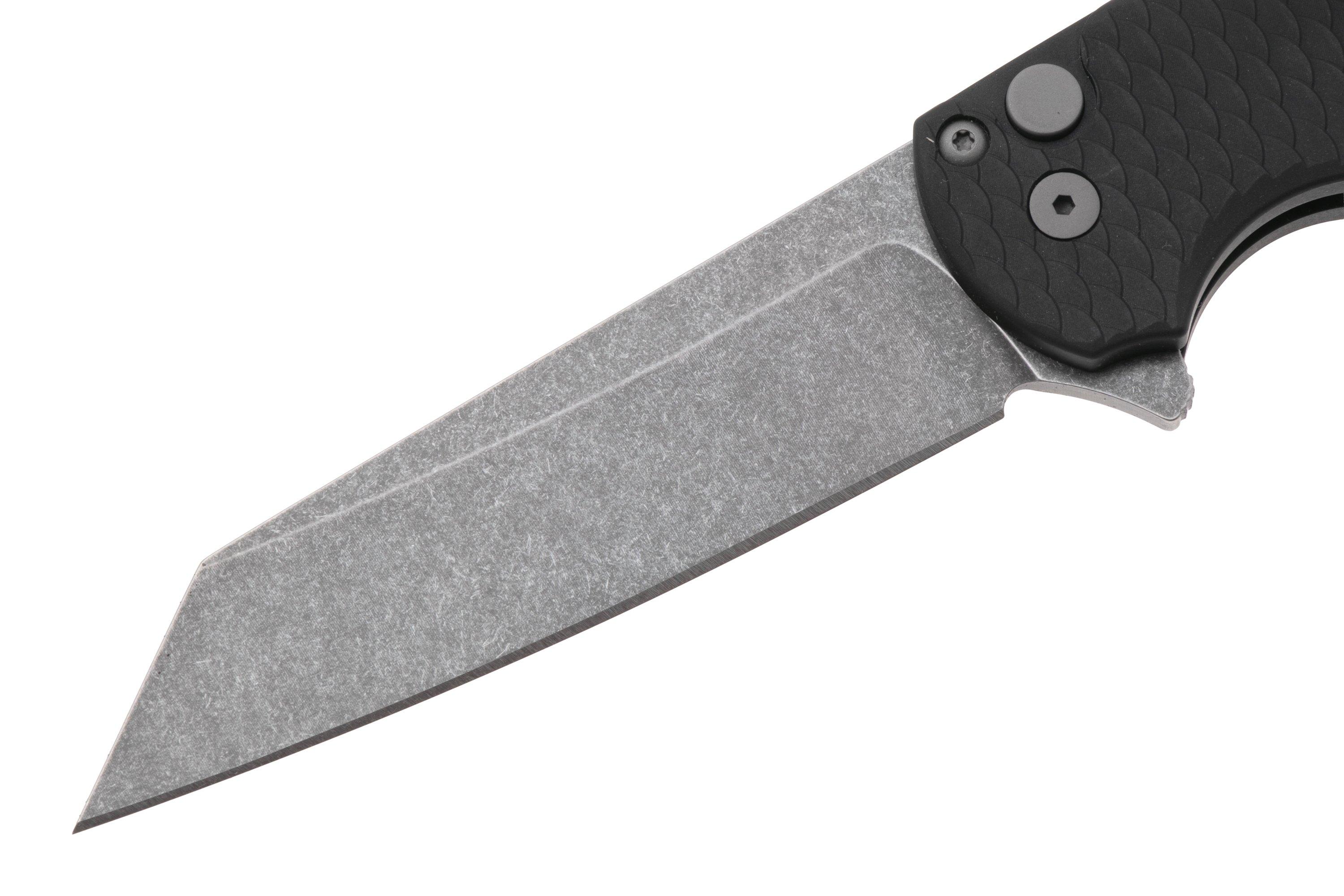 Pro-Tech Malibu 5435-AW, Black Acid Wash CPM MagnaCut Reverse Tanto ...