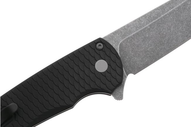 Bild für Pro-Tech Malibu 5435-AW, Black Acid Wash CPM MagnaCut Reverse Tanto, Black Aluminum Dragon Scale Taschenmesser