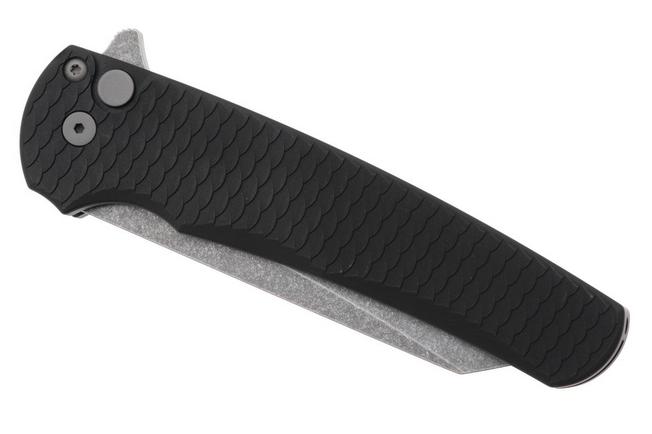 Bild für Pro-Tech Malibu 5435-AW, Black Acid Wash CPM MagnaCut Reverse Tanto, Black Aluminum Dragon Scale Taschenmesser