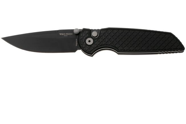 Afbeelding voor Pro-Tech TR-3 Integrity INT1106, DLC Black MagnaCut, Relic Textured Black Aluminum, zakmes