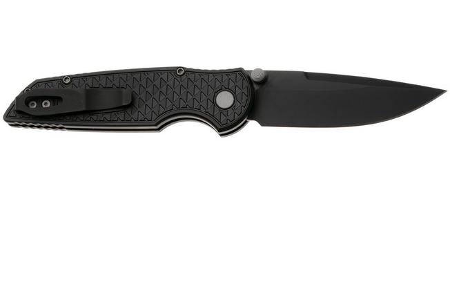 Afbeelding voor Pro-Tech TR-3 Integrity INT1106, DLC Black MagnaCut, Relic Textured Black Aluminum, zakmes