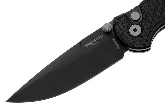 Afbeelding voor Pro-Tech TR-3 Integrity INT1106, DLC Black MagnaCut, Relic Textured Black Aluminum, zakmes