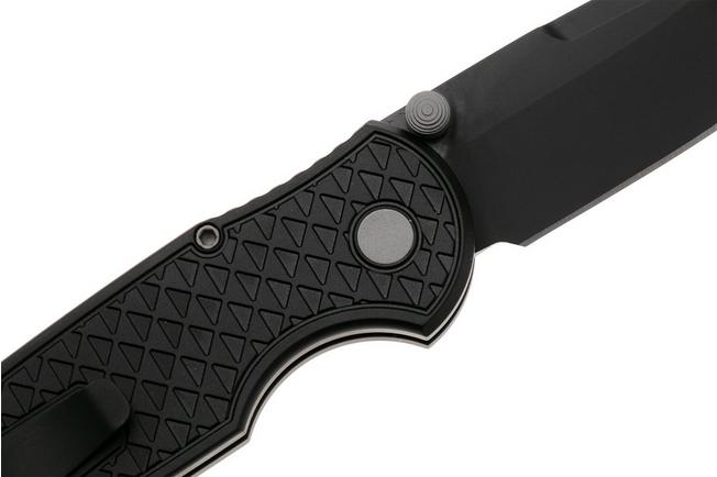 Afbeelding voor Pro-Tech TR-3 Integrity INT1106, DLC Black MagnaCut, Relic Textured Black Aluminum, zakmes