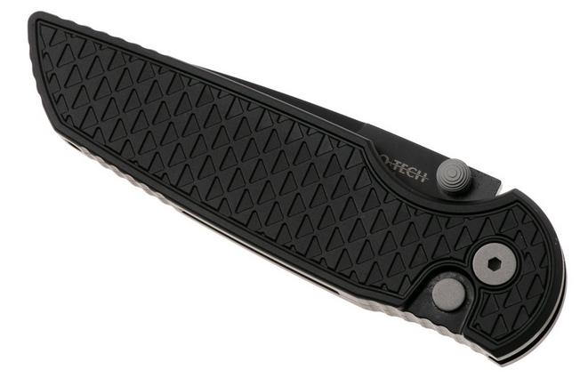 Afbeelding voor Pro-Tech TR-3 Integrity INT1106, DLC Black MagnaCut, Relic Textured Black Aluminum, zakmes