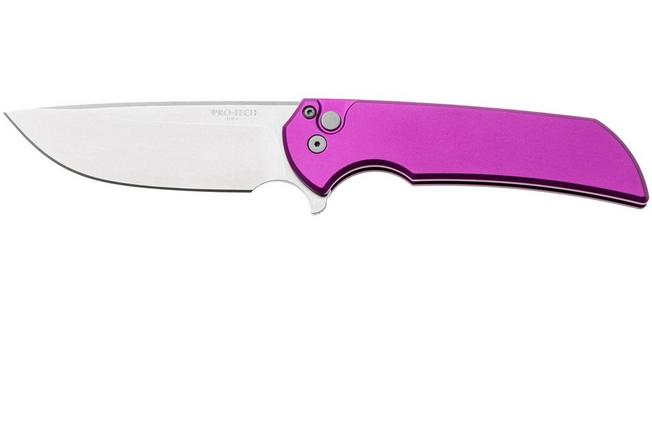 Afbeelding voor Pro-Tech Mordax MX101, Stonewashed CPM MagnaCut, Solid Purple Aluminum zakmes