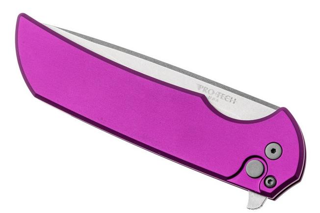Afbeelding voor Pro-Tech Mordax MX101, Stonewashed CPM MagnaCut, Solid Purple Aluminum zakmes
