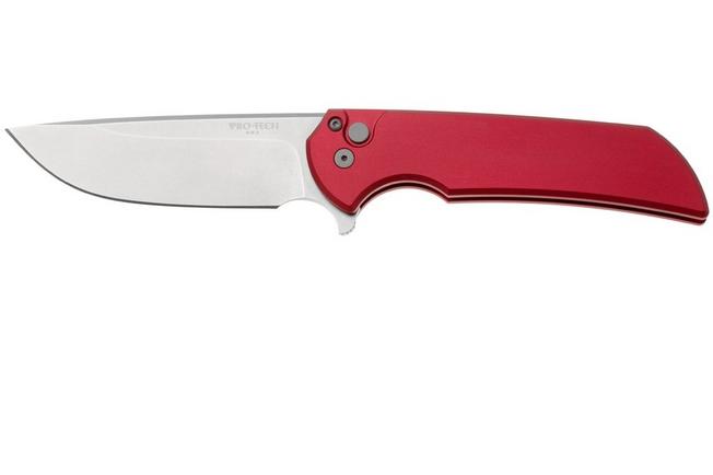 Afbeelding voor Pro-Tech Mordax MX101-RED-20CV, Stonewashed 20CV, Solid Red Aluminum, zakmes