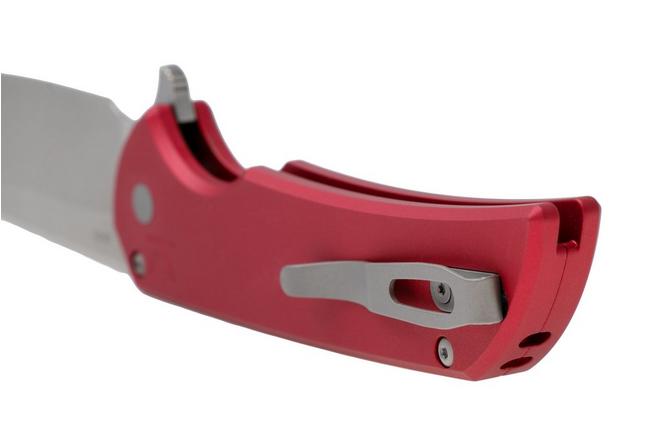 Afbeelding voor Pro-Tech Mordax MX101-RED-20CV, Stonewashed 20CV, Solid Red Aluminum, zakmes