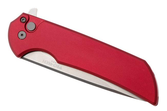Afbeelding voor Pro-Tech Mordax MX101-RED-20CV, Stonewashed 20CV, Solid Red Aluminum, zakmes