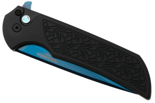 Afbeelding voor Pro-Tech Mordax MX106-SB-NEXUS, Sapphire Blue PVD CPM MagnaCut, Textured Black Aluminum zakmes
