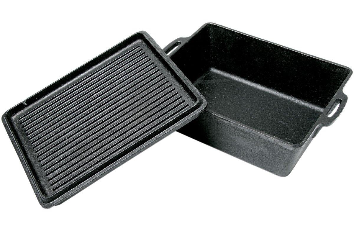 Navaris Pentola Pane da Forno in Ghisa 34 cm - Teglia con Coperchio per Cucinare Stufare - Forno