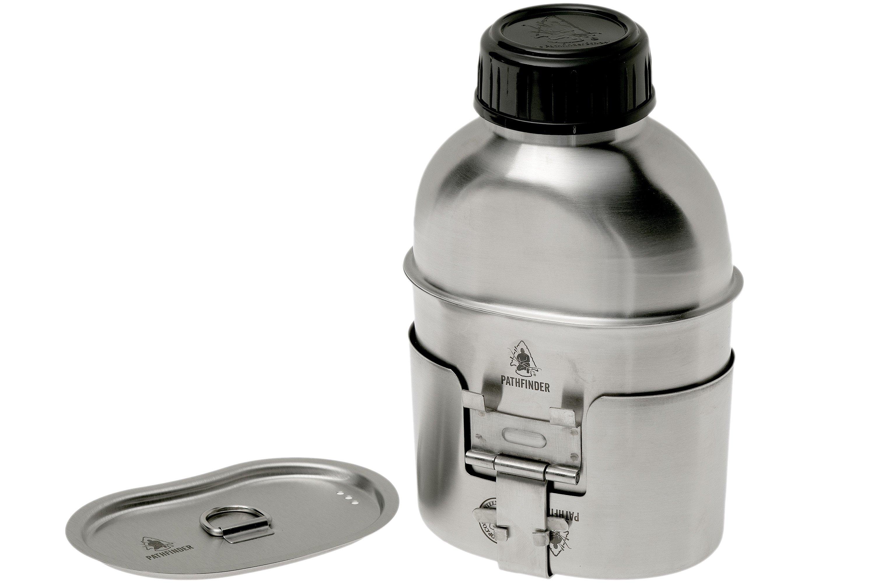 Pathfinder Canteen Cooking Set, 39oz Wide-mouth Stainless Steel Cantee –  Freedom Gorilla