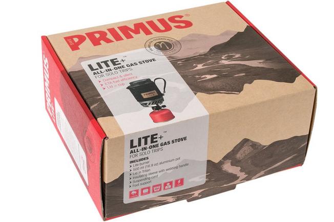 Primus ETA Lite+ Piezo storm cooker with gas stove and pan, black