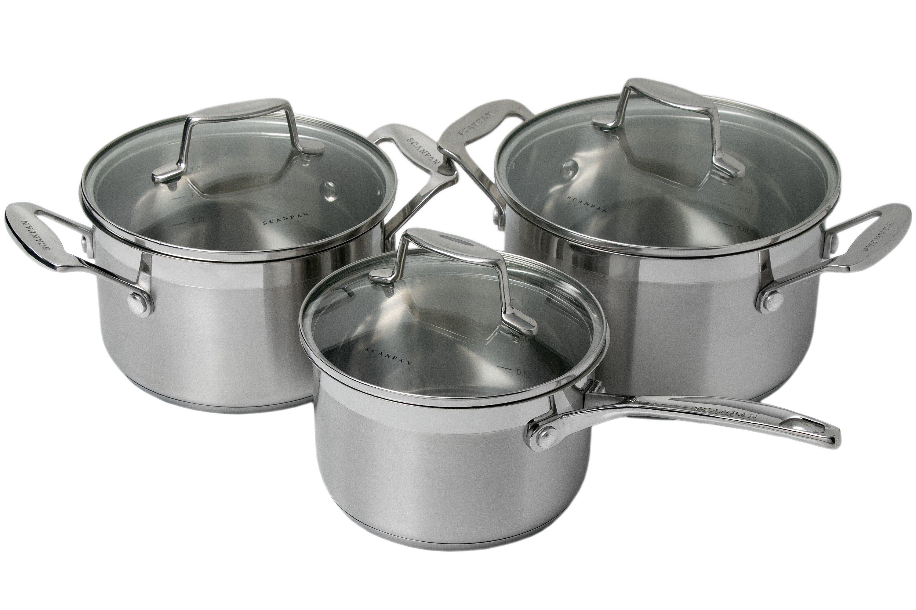 Set de 3 casseroles avec couvercle Impact - Scanpan