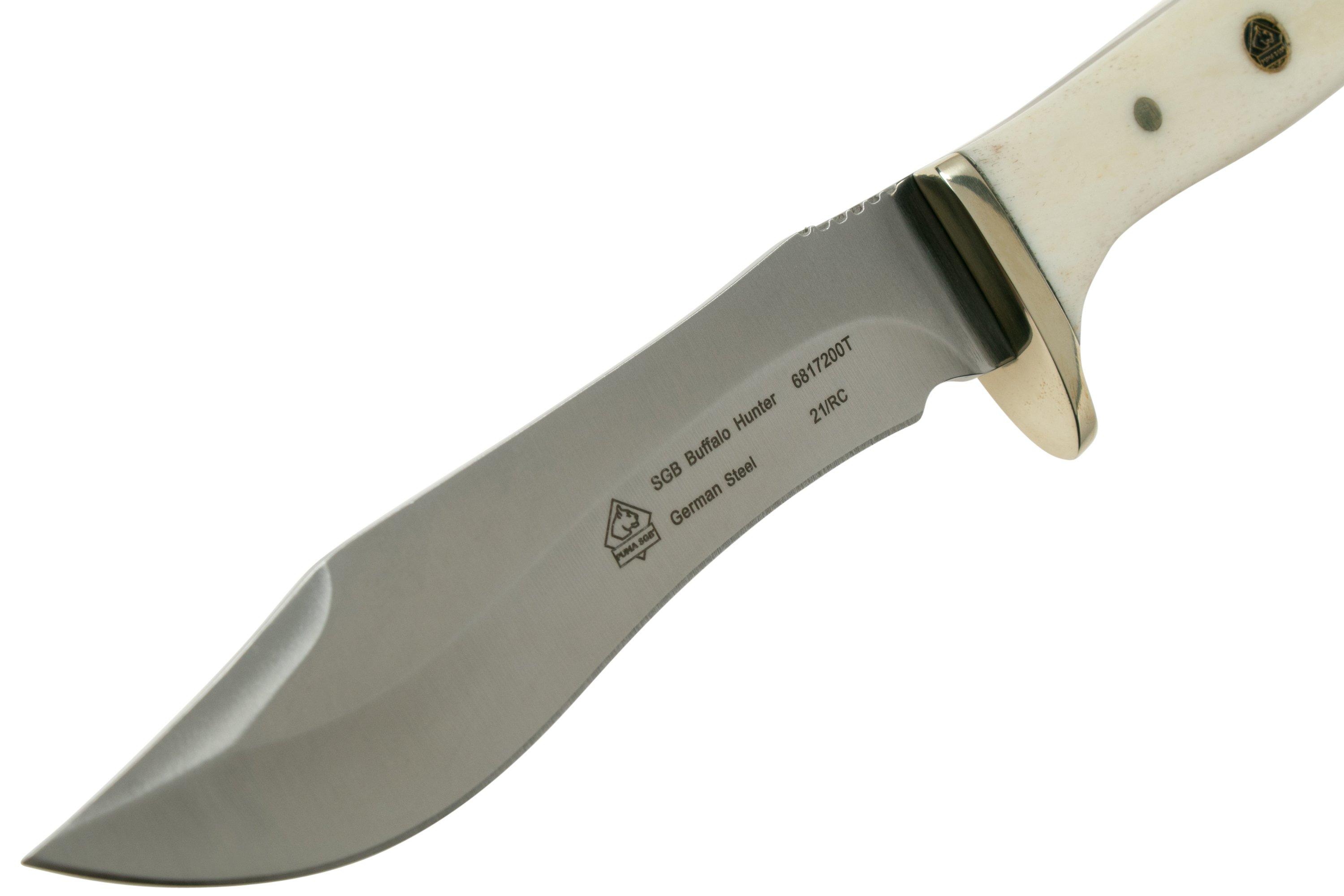 PUMA SGB Buffalo Hunter Smooth White Bone 6817200T hunting knife Advantageously shopping at Knivesandtools