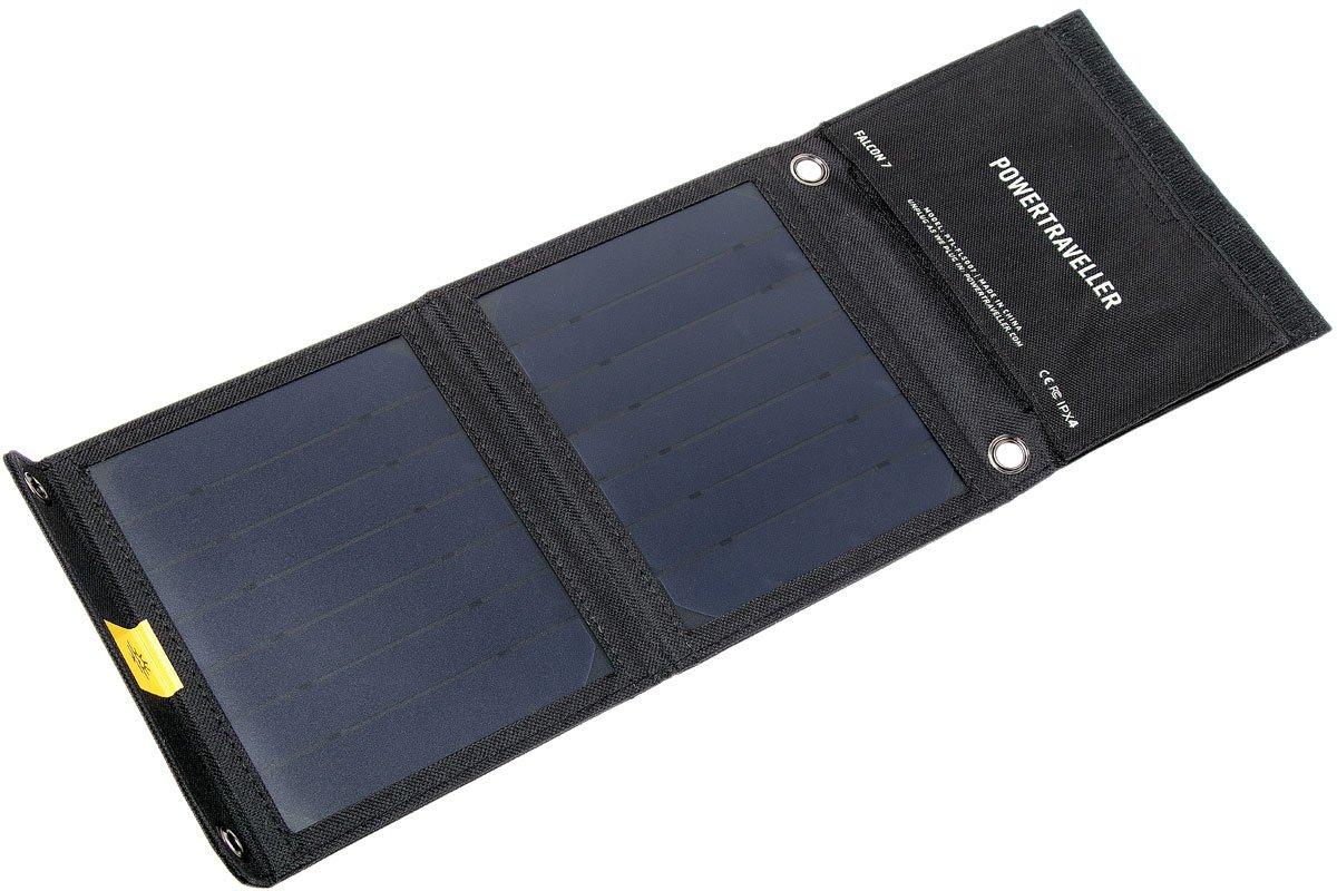 Kit panneau solaire Falcon Sport - Falcon 7 + batterie nomade  POWERTRAVELLER moto : , panneaux solaires de moto